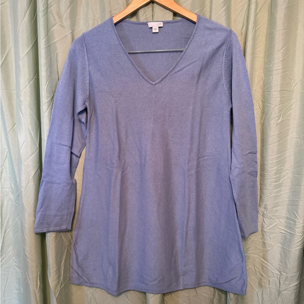 J. Jill Tunic Length V-Neck Sweater
